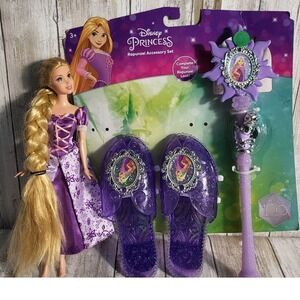 Disney Princess Rapunzel Doll Accessory Set Shoes Wand Toy NEW